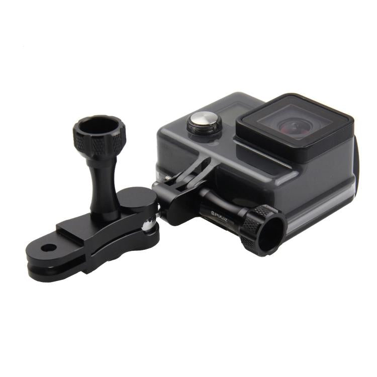 PULUZ CNC Aluminum Ball Joint Mount with 2 Long Screws for GoPro, Insta360, DJI and Other Action Cameras, CN Stock