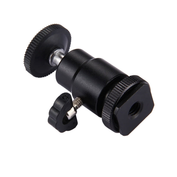 PULUZ Cold Shoe Tripod Head 1/4 inch Tripod Screw Head with Lock