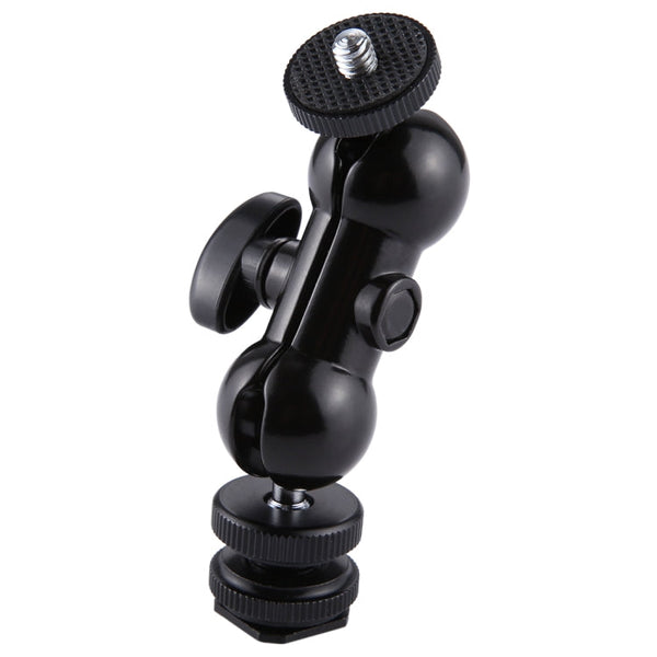 PULUZ Flash Hot Shoe Swivel Ball Head 1/4 inch Tripod Screw Magic Arm with Lock, Magic Arm