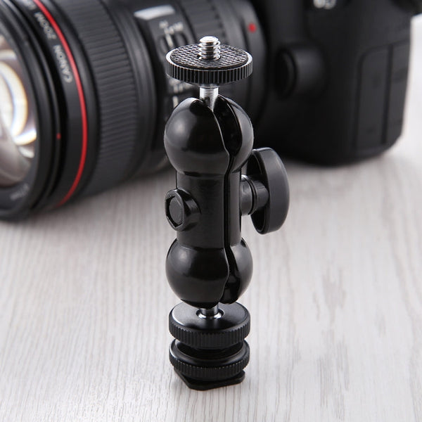 PULUZ Flash Hot Shoe Swivel Ball Head 1/4 inch Tripod Screw Magic Arm with Lock, Magic Arm