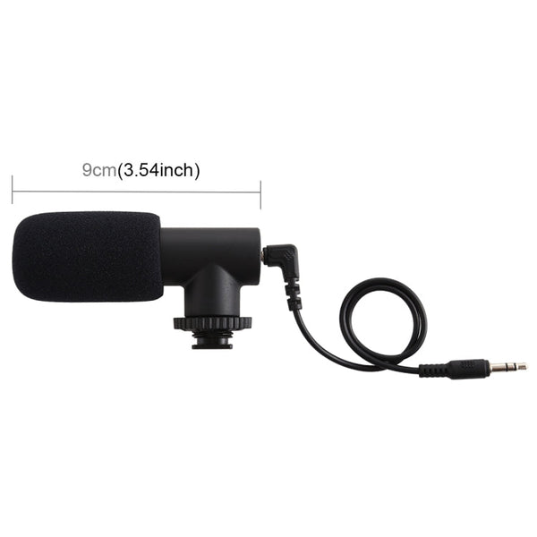 PULUZ 3.5mm Audio Stereo Recording Vlogging Professional Interview Microphone for DSLR & DV Camcorder, Smartphones