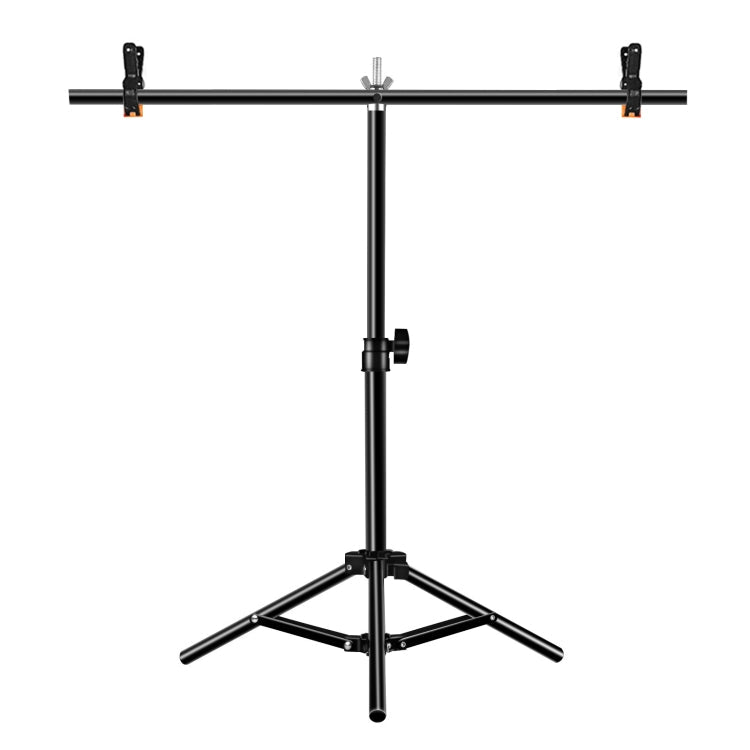 67cm T-Shape Photo Studio Background Support Stand Backdrop Crossbar Bracket with Clips, No Backdrop