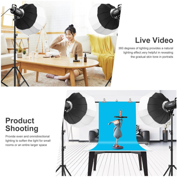 PULUZ 65cm Foldable Lantern Softbox SpeedLite Flash Light Foldable Diffuser