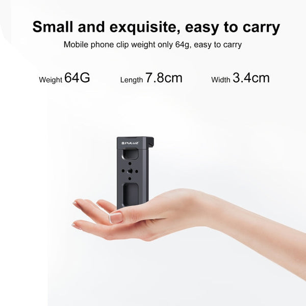 PULUZ Cold Shoes Aluminum Alloy Phone Clamp Holder Bracket