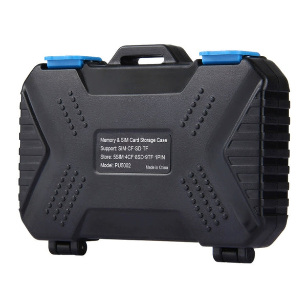 PULUZ 27 in 1 Memory Card Case for 4CF + 8SD + 9TF + 1Card PIN + 1Standard SIM + 2Micro-SIM + 2Nano-SIM