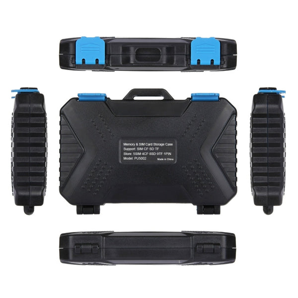 PULUZ 27 in 1 Memory Card Case for 4CF + 8SD + 9TF + 1Card PIN + 1Standard SIM + 2Micro-SIM + 2Nano-SIM
