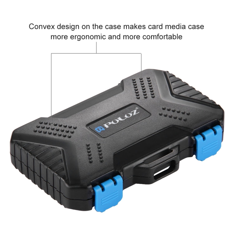 PULUZ 27 in 1 Memory Card Case for 4CF + 8SD + 9TF + 1Card PIN + 1Standard SIM + 2Micro-SIM + 2Nano-SIM