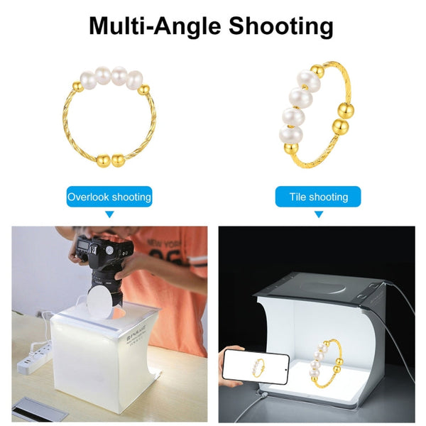 PULUZ Mini LED Photography Shadowless Light Lamp Panel Pad + Studio Shooting Tent Box, Acrylic Material, 20cm x 20cm Effective Area