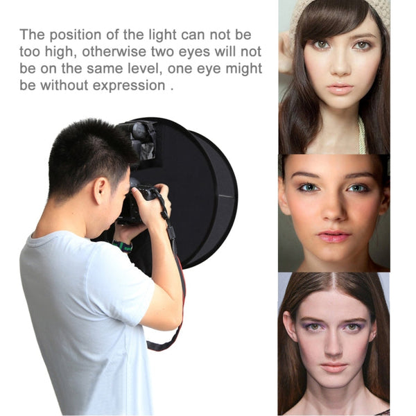 PULUZ 45cm Round Style Macro and Portrait Softbox SpeedLite Flash Light Foldable Diffuser