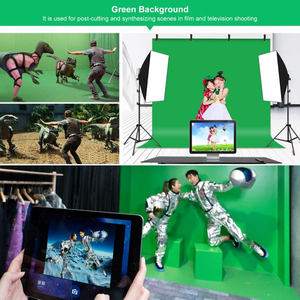 PULUZ 2x2m T-Shape Photo Studio Background Support Stand Backdrop Crossbar Bracket Kit with Clips