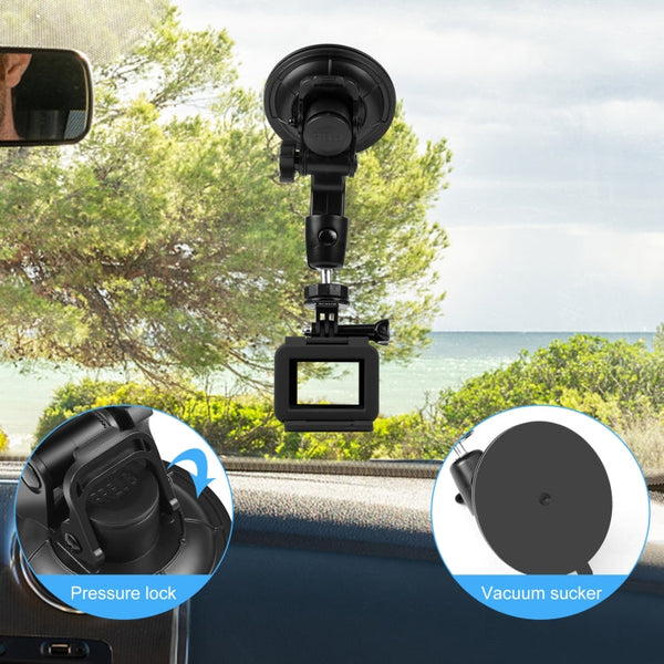 PULUZ Car Suction Cup Mount with Phone Clamp / Screw / Tripod Adapter