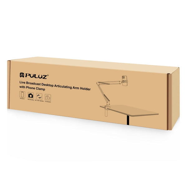 PULUZ Live Broadcast Desktop Articulating Arm Holderwith Phone Clamp