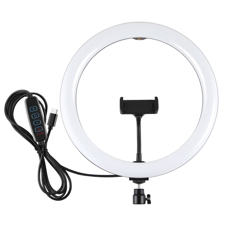 PULUZ PD20W 11.8 inch 30cm Type-C 3 Modes Dimmable Dual Color Temperature LED Curved Diffuse Light Ring Vlogging Selfie Photography Video Lights with Phone Clamp