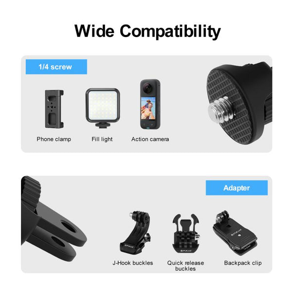 PULUZ 1/4 inch Screw Adjustable ABS Action Camera Tripod Adapter