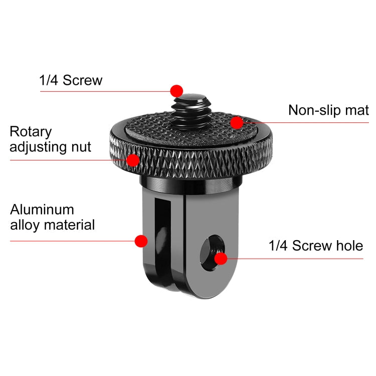 PULUZ 1/4 inch Screw Metal Tripod Mount Action Camera Adapter