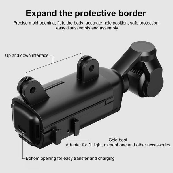 For DJI OSMO Pocket 3 PULUZ Plastic Protection Frame Expansion Cold Shoe Adapter Bracket