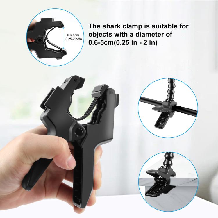 PULUZ Action Sports Cameras Jaws Flex Clamp Mount with Phone Clamp
