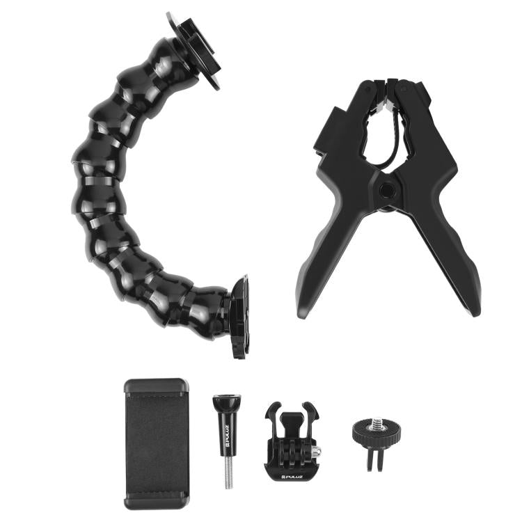 PULUZ Action Sports Cameras Jaws Flex Clamp Mount with Phone Clamp