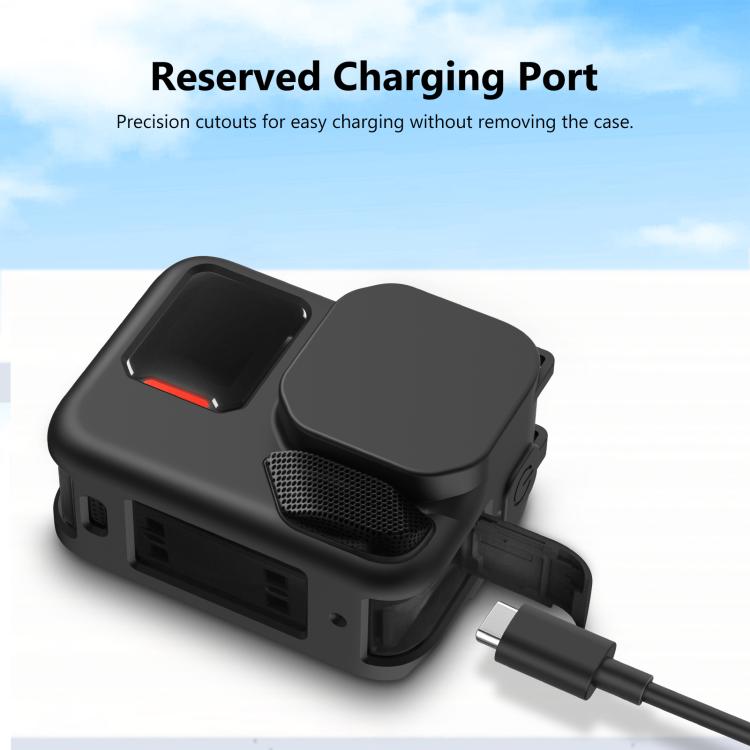 For Insta360 Ace Pro 2 PULUZ Body Silicone Protective Case with Lens Cap & Strap