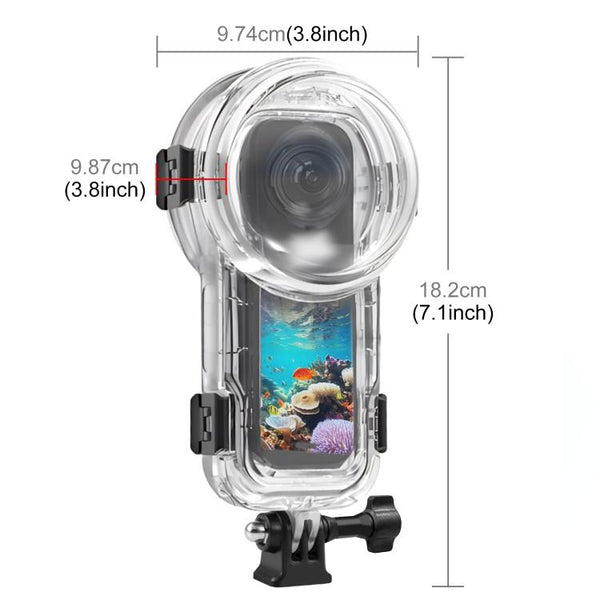 For Insta360 X5 PULUZ 60m Waterproof Sealed Diving Case