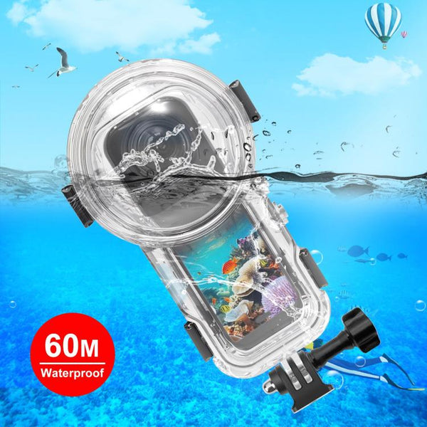 For Insta360 X5 PULUZ 60m Waterproof Sealed Diving Case