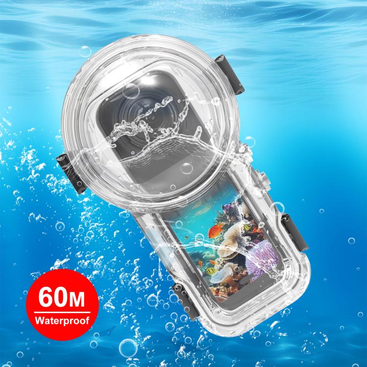 For Insta360 X5 PULUZ Quick Release 60m Waterproof Sealed Diving Case