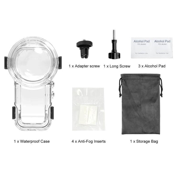For Insta360 X5 PULUZ Quick Release 60m Waterproof Sealed Diving Case