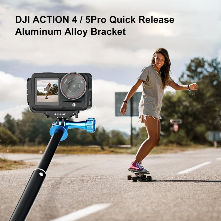 For DJI Osmo Action 5 Pro / 4 / 3 PULUZ Vertical Horizontal Shooting Quick Release Metal Magnetic L Bracket