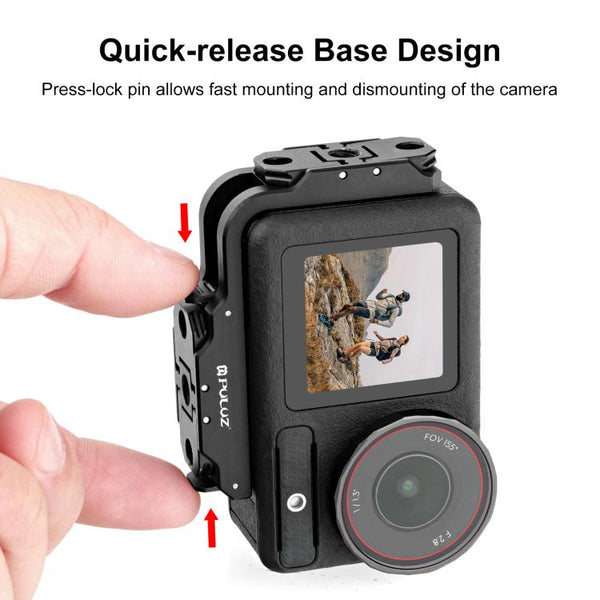 For DJI Osmo Action 5 Pro / 4 / 3 PULUZ Vertical Horizontal Shooting Quick Release Metal Magnetic L Bracket