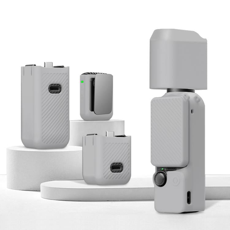 For DJI OSMO Pocket 3 PULUZ 6 in 1 Body Lens Handle Screen Mic Silicone TPU Cover