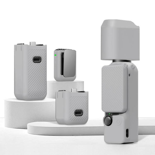 For DJI OSMO Pocket 3 PULUZ 6 in 1 Body Lens Handle Screen Mic Silicone TPU Cover