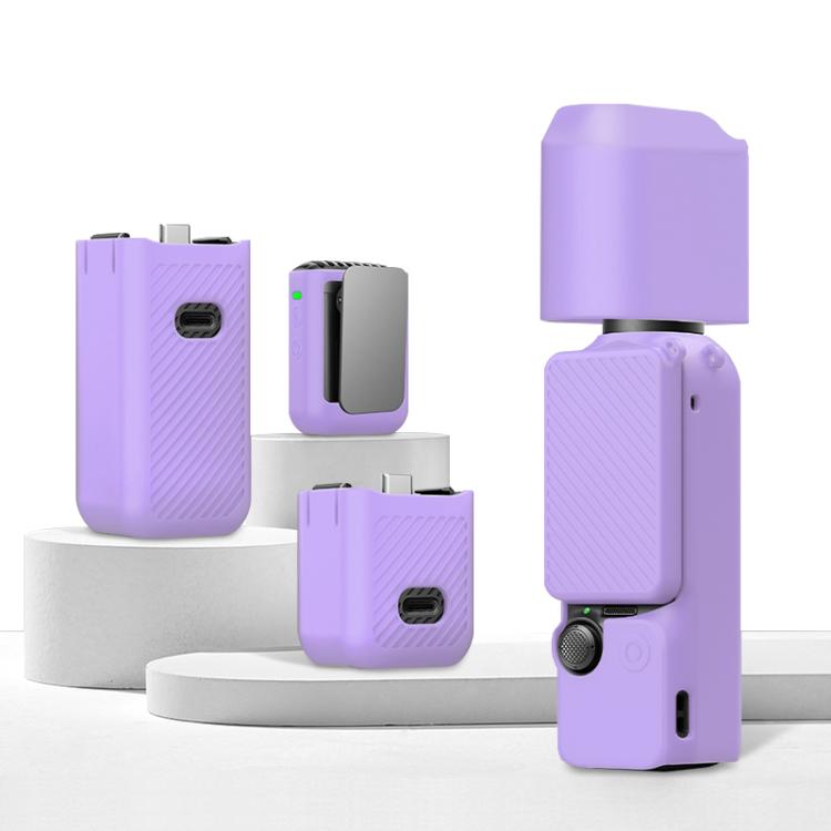 For DJI OSMO Pocket 3 PULUZ 6 in 1 Body Lens Handle Screen Mic Silicone TPU Cover