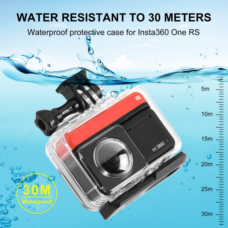 For Insta360 One RS 360 Edition PULUZ 30m Underwater Depth Diving Case Waterproof Housing