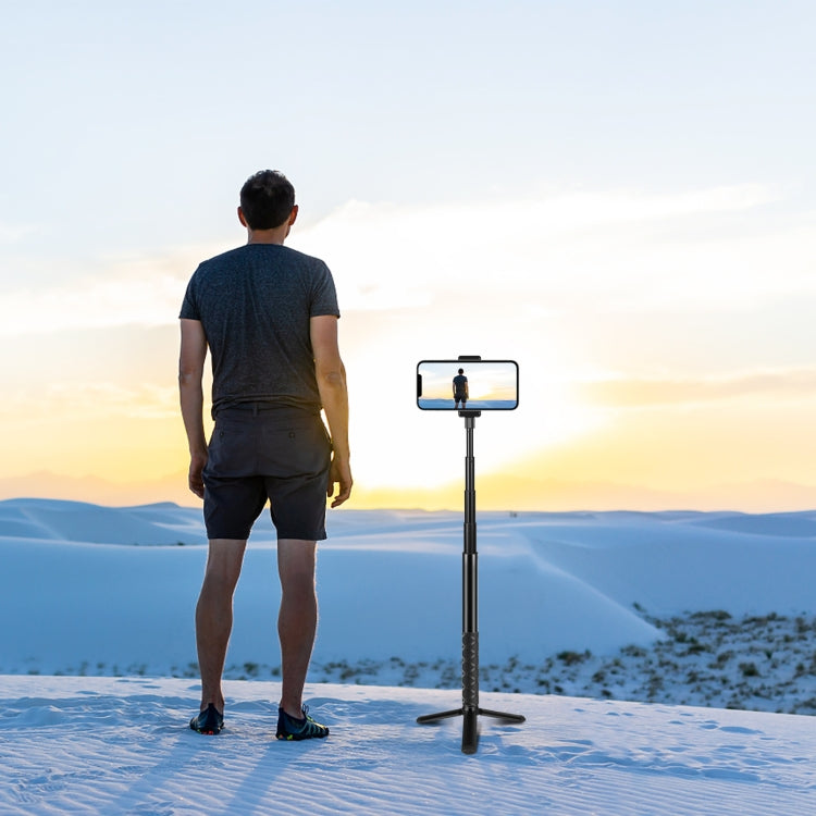 PULUZ 110cm Metal Selfie Stick Monopod with Invisible Adapter Base & Screw for Insta360 One RS / X2 / X3 / X4 / DJI Osmo 360