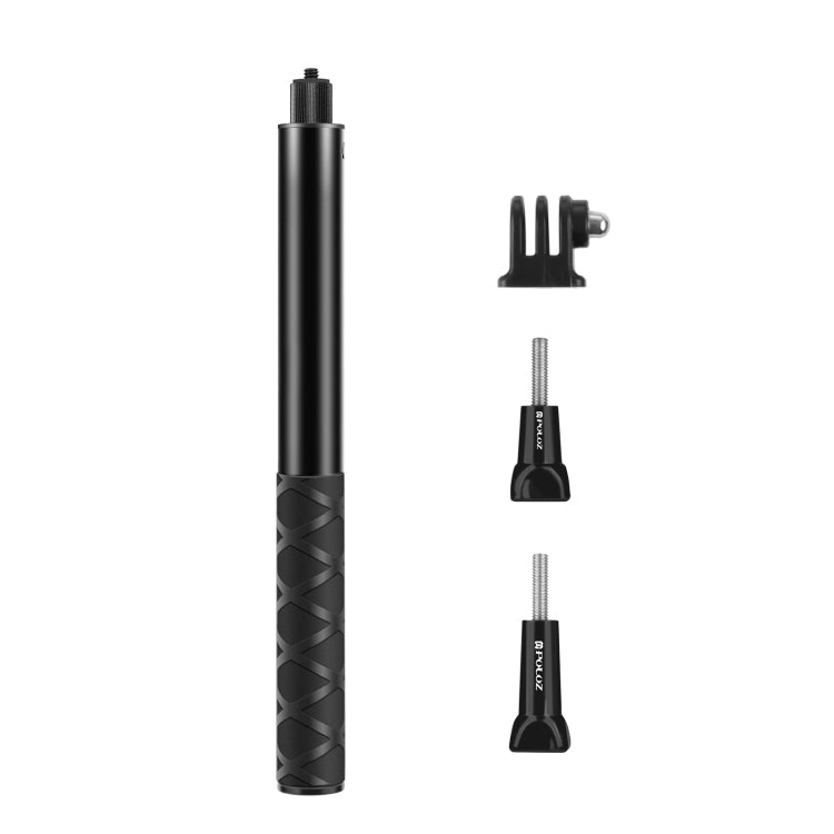 PULUZ 110cm Metal Selfie Stick Monopod with Invisible Adapter Base & Screw for Insta360 One RS / X2 / X3 / X4 / DJI Osmo 360
