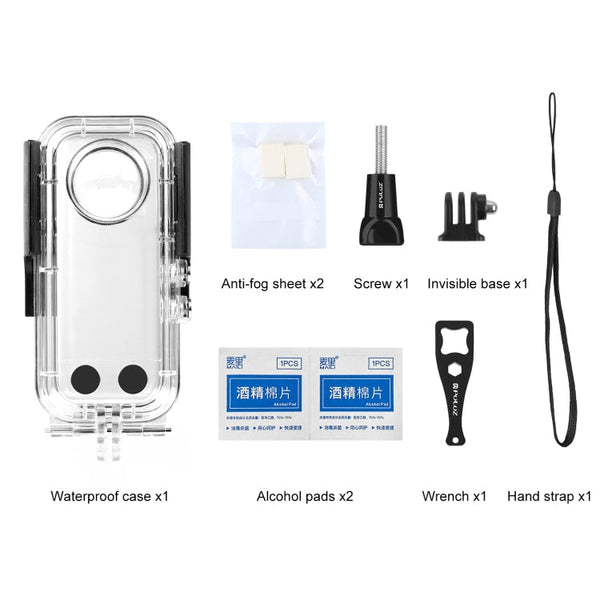For Insta360 X3 PULUZ 30m Underwater Waterproof Housing Case