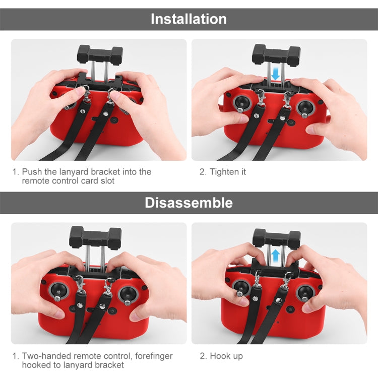 PULUZ Shockproof Anti-scratch Silicone Case with Neck Strap For DJI Neo / Mini 3 / 3 Pro / Mavic 3 / Air 2S / Mini 2 RC-N2 / RC-N1 / RC-N3 Remote Control, For DJI Mini 3 / 3 Pro / Mavic 3 / Air 2S / Mini 2 Remote Control with Neck Strap