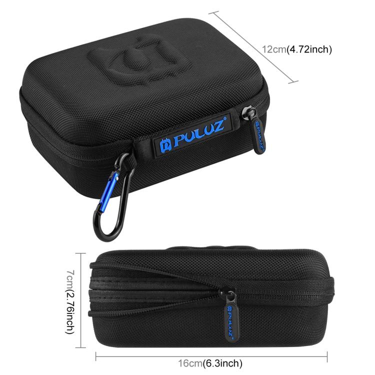 PULUZ Waterproof Carrying and Travel Case for GoPro, DJI Osmo Action and other Sport Cameras Accessories, Small Size: 16cm x 12cm x 7cm