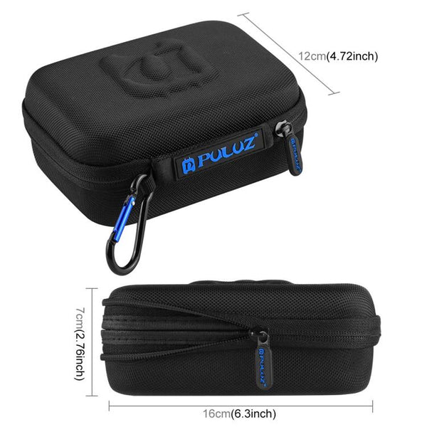 PULUZ Waterproof Carrying and Travel Case for GoPro, DJI Osmo Action and other Sport Cameras Accessories, Small Size: 16cm x 12cm x 7cm