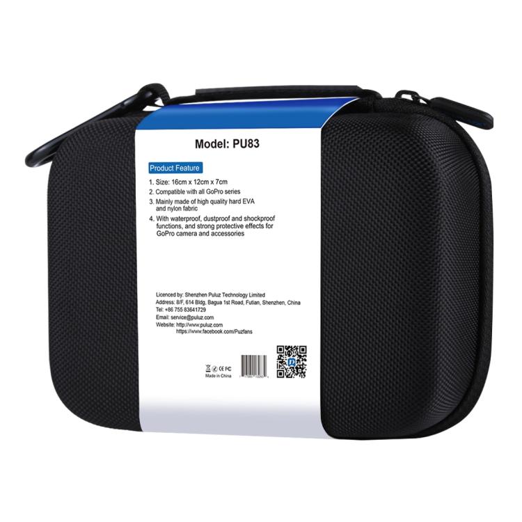 PULUZ Waterproof Carrying and Travel Case for GoPro, DJI Osmo Action and other Sport Cameras Accessories, Small Size: 16cm x 12cm x 7cm