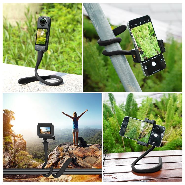 PULUZ Silicone Flexible Clip Mount Holder with Phone Clamp for Phones / GoPro