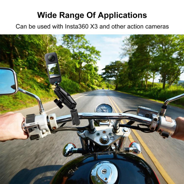 PULUZ Motorcycle Crab Clamp Handlebar Fixed Mount Holder for GoPro and Other Action Cameras