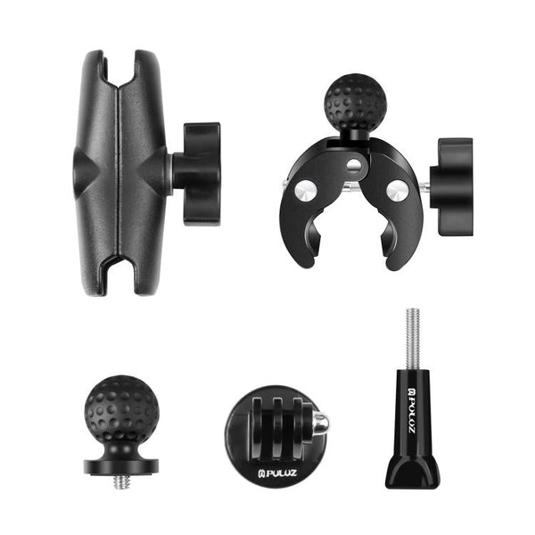 PULUZ Motorcycle Crab Clamp Handlebar Fixed Mount Holder for GoPro and Other Action Cameras