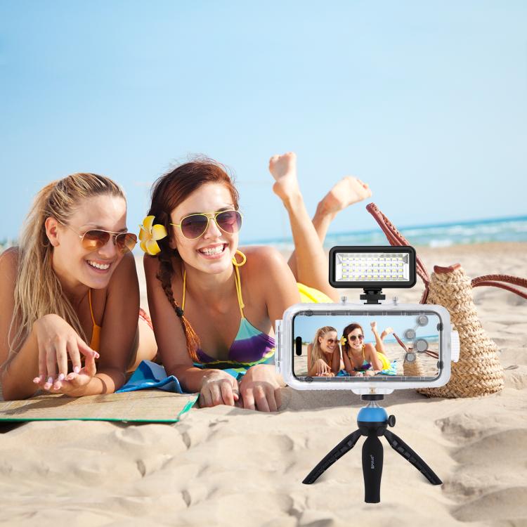 For iPhone 16 Pro Max PULUZ 40m/130ft Waterproof Diving Case with One-way Valve Photo Video Taking Underwater Housing Cover