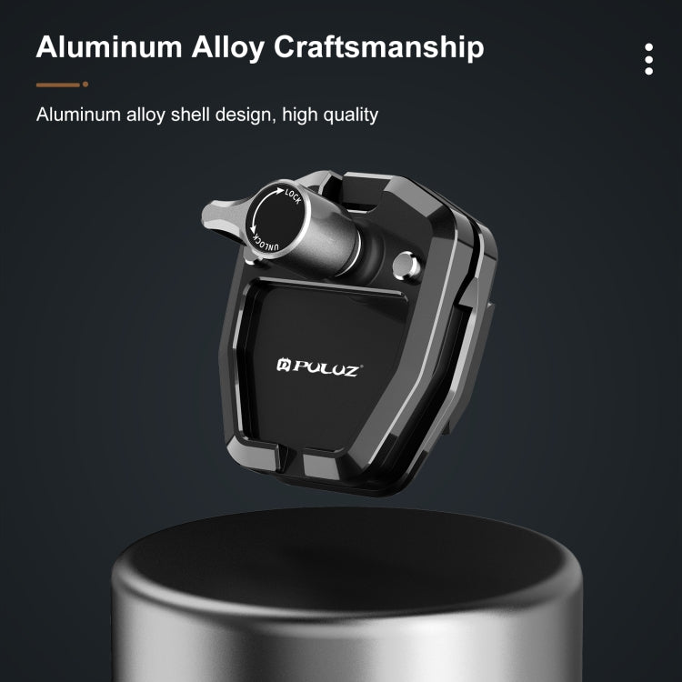 PULUZ Motorcycle Windshield Action Camera Mount Clip for GoPro Hero12 Black / DJI Osmo Action 4 / Insta360 X4 / Ace Pro and Other Action Cameras