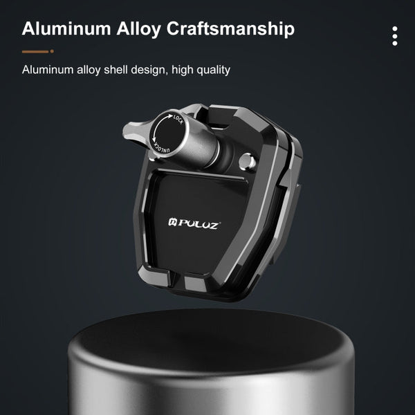 PULUZ Motorcycle Windshield Action Camera Mount Clip for GoPro Hero12 Black / DJI Osmo Action 4 / Insta360 X4 / Ace Pro and Other Action Cameras