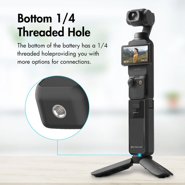 For DJI Osmo Pocket 3 PULUZ High-Capacity 2800mAh Battery Grip