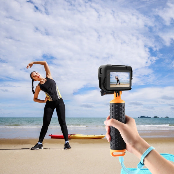 For Insta360 Ace Pro PULUZ Plastic Cage Expansion Adapter Frame with Cold Shoe Base, For Insta360 Ace Pro Plastic Cage