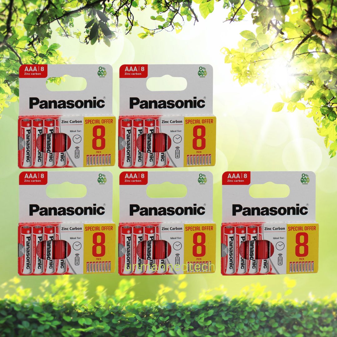 40x AAA Panasonic R03, MN2400 1.5V Zinc Carbon Battery