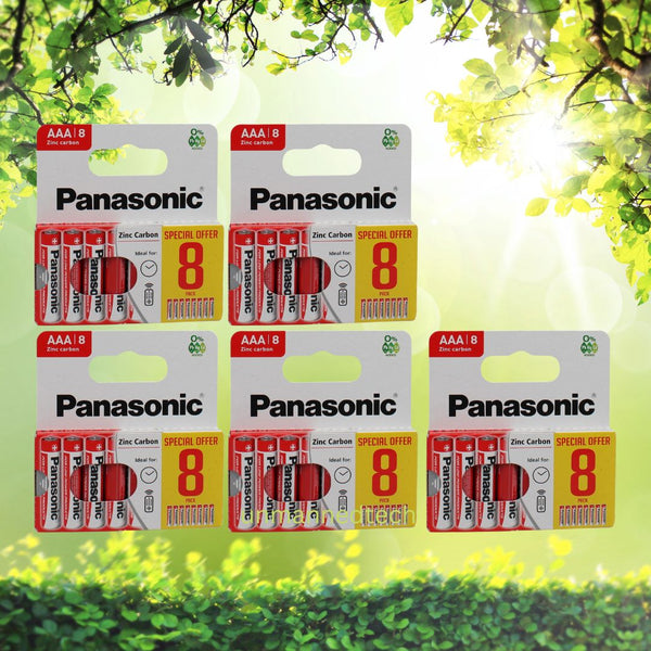 40x AAA Panasonic R03, MN2400 1.5V Zinc Carbon Battery